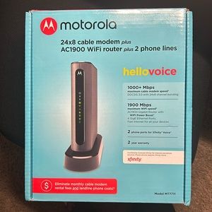 Motorola AC 1900 Wi-Fi router model MT7711. Brand New in Box.
